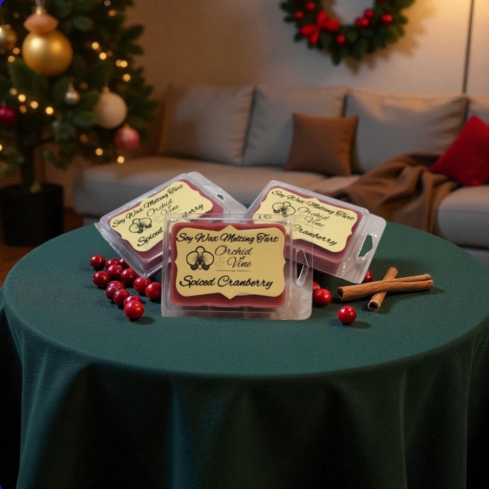 Soy Wax Melts Spiced Cranberry Candle Melts Orchid & Vine